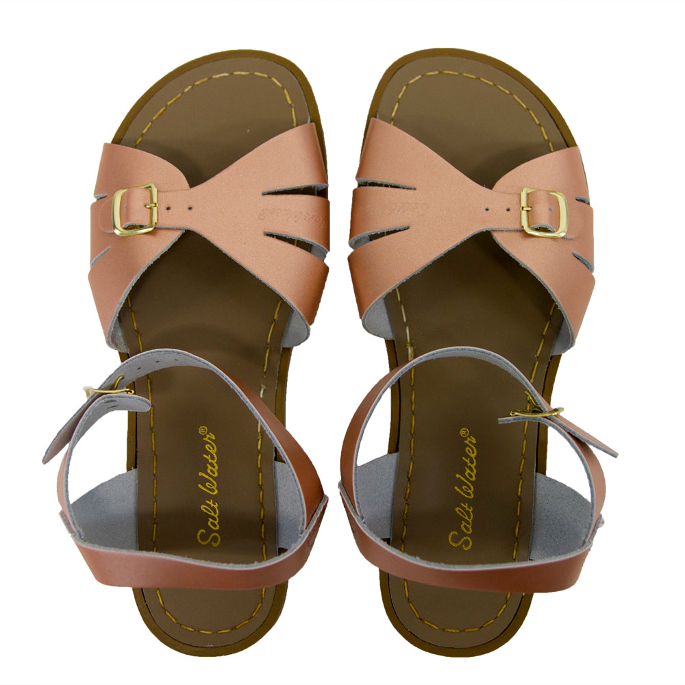 salt water sandals women's classic- rose gold