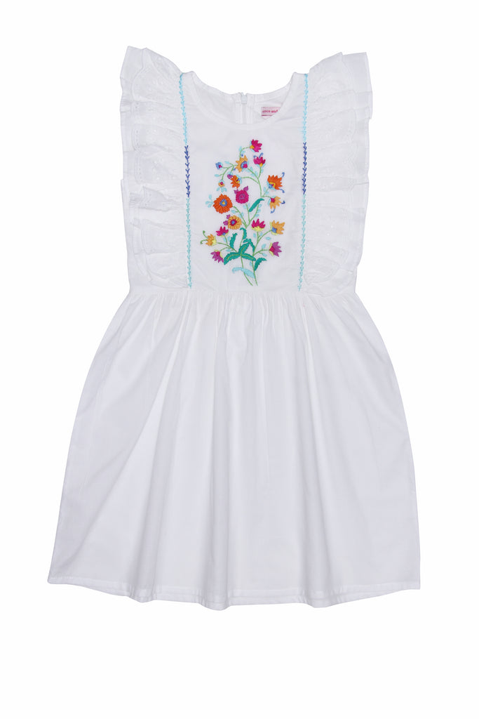 Coco & Ginger Viola Dress - Eggshell with Hand Stitch