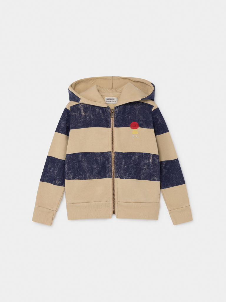 bobo choses striped mercury hooded sweatshirt