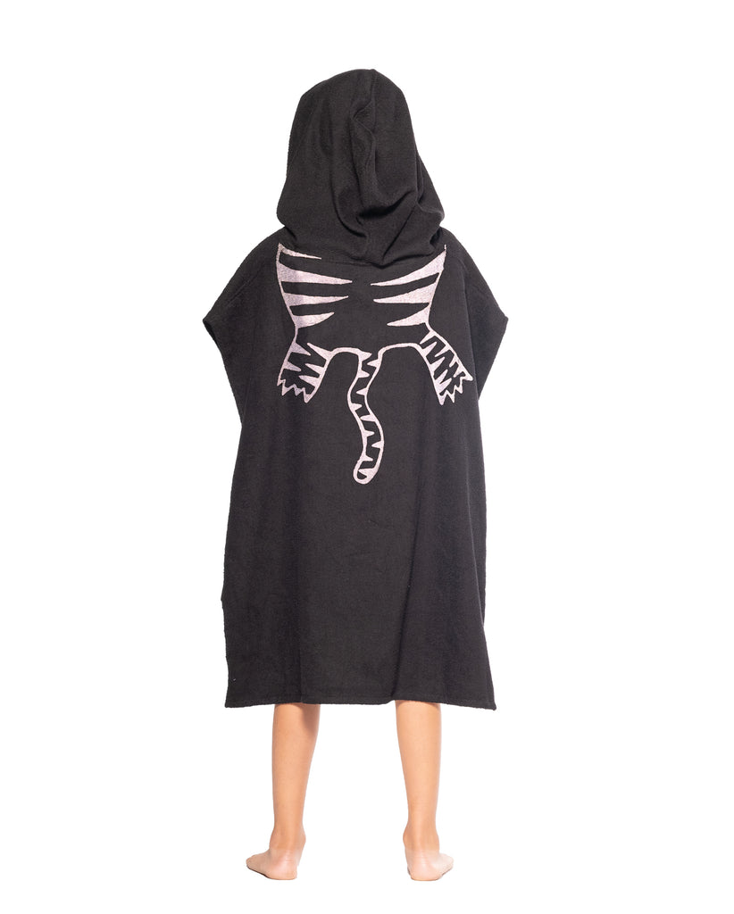 band of boys tiger outline hooded towel