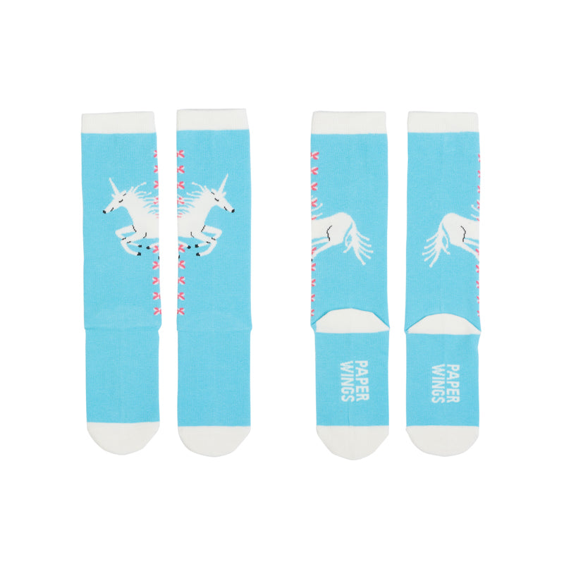 paper wings knee high socks - unicorns