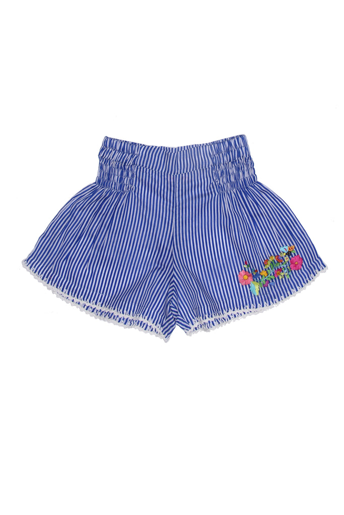 Coco & Ginger Bluebell Short -Stripe with Crochet & Hand Stitch