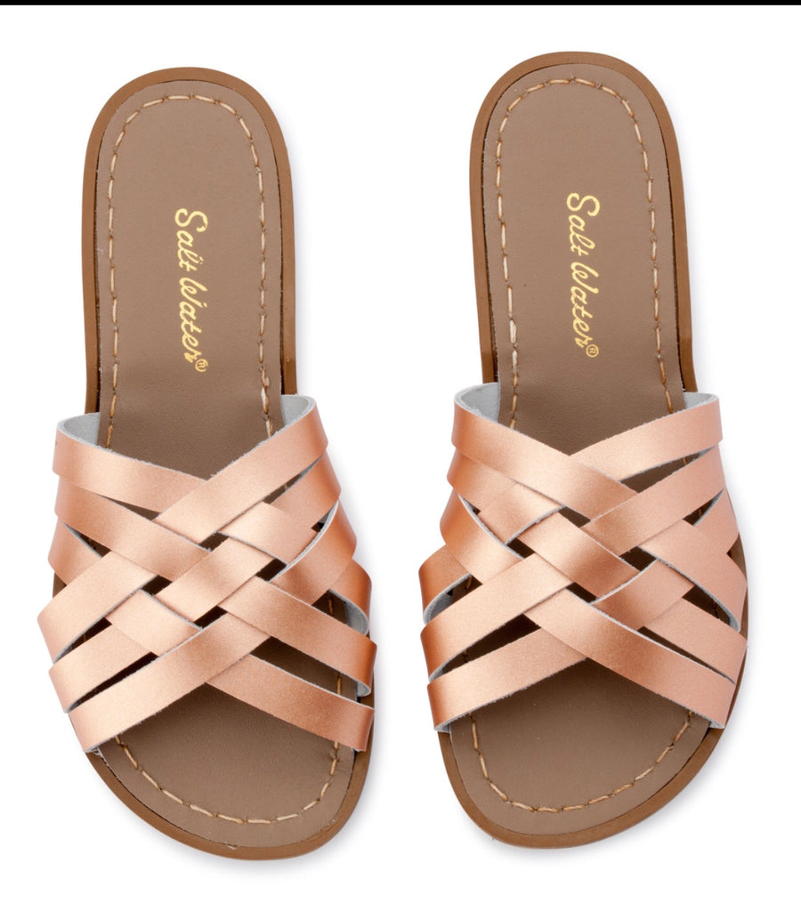 Saltwater sandals women's retro slides - rose gold