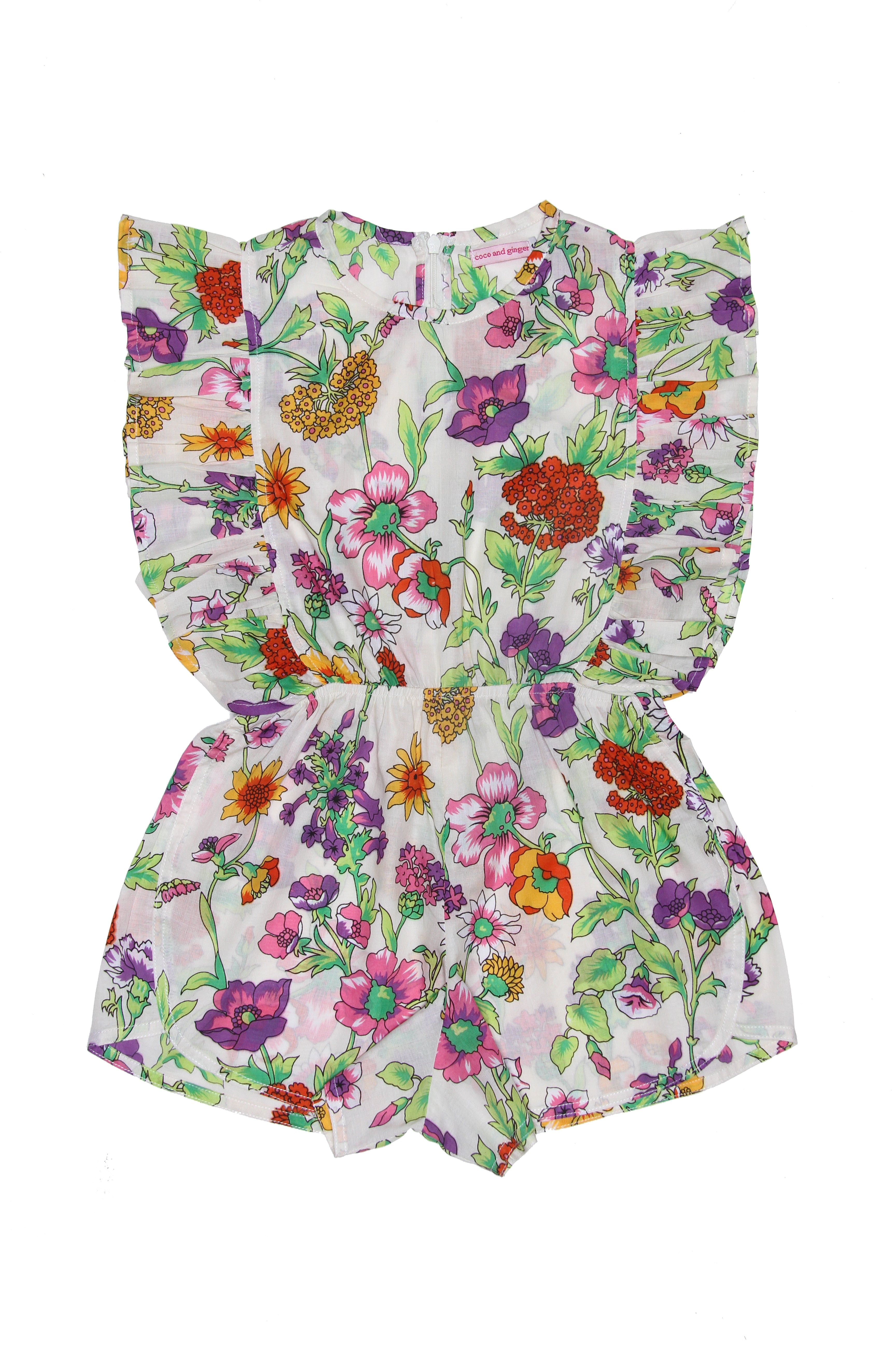 Coco & Ginger Delphine Playsuit Sand Fiore | Little Pinwheel