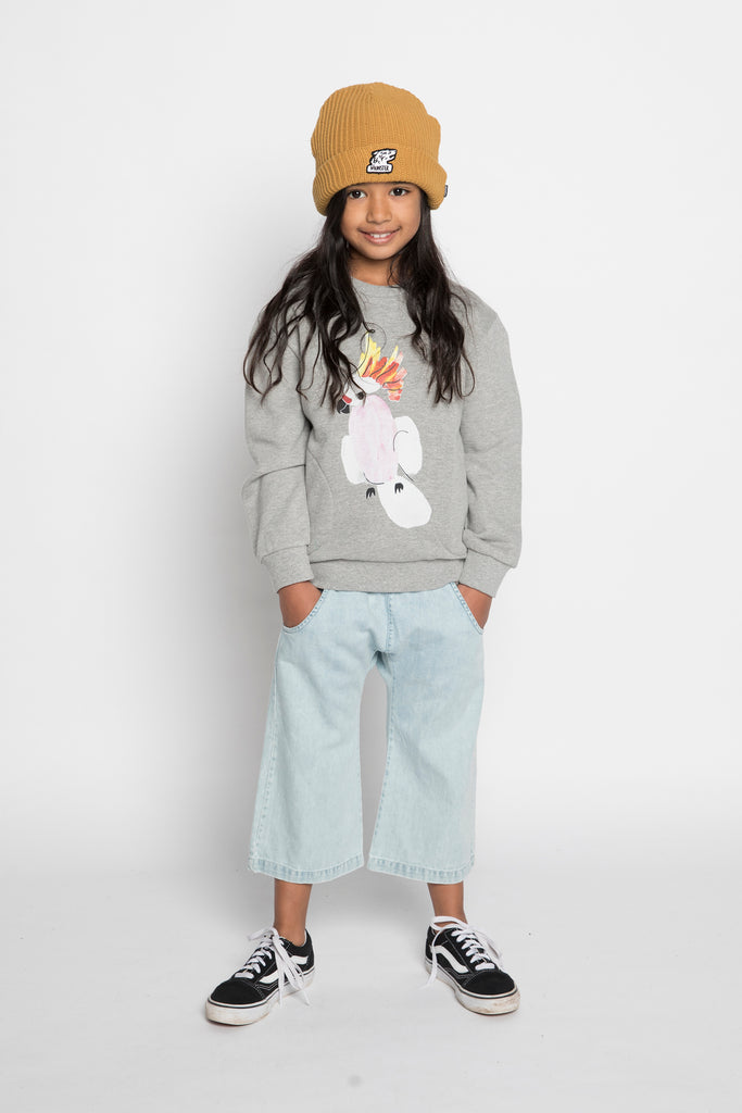 missie munster gallah fleece jumper grey marble