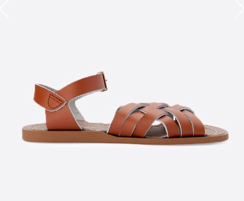 Saltwater sandals women's retro sandals - tan