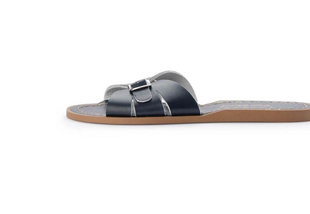 salt water sandals women's slides - navy