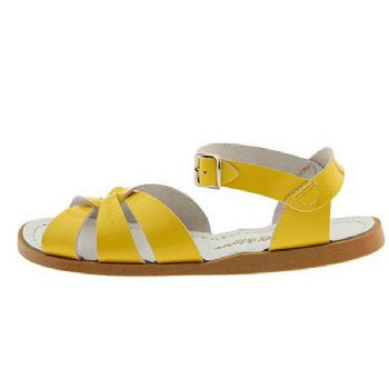 salt water sandals children's shiny yellow